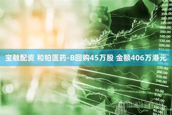 宝融配资 和铂医药-B回购45万股 金额406万港元