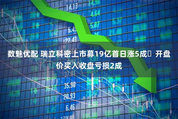 数魅优配 瑞立科密上市募19亿首日涨5成 开盘价买入收盘亏损2成