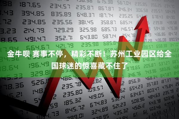 金牛呗 赛事不停，精彩不断！苏州工业园区给全国球迷的惊喜藏不住了